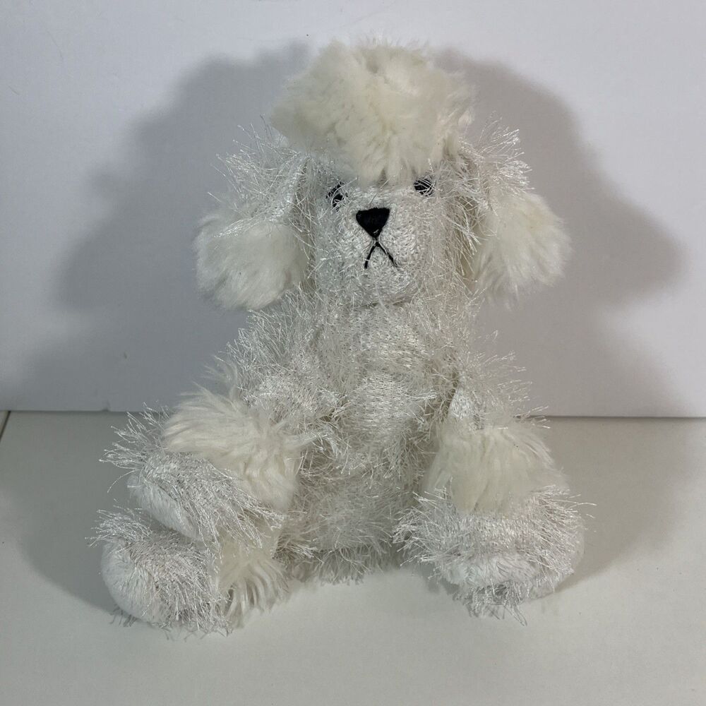 GANZ Webkinz Poodle White Plush 8'' Stuffed Animal Toy No Code